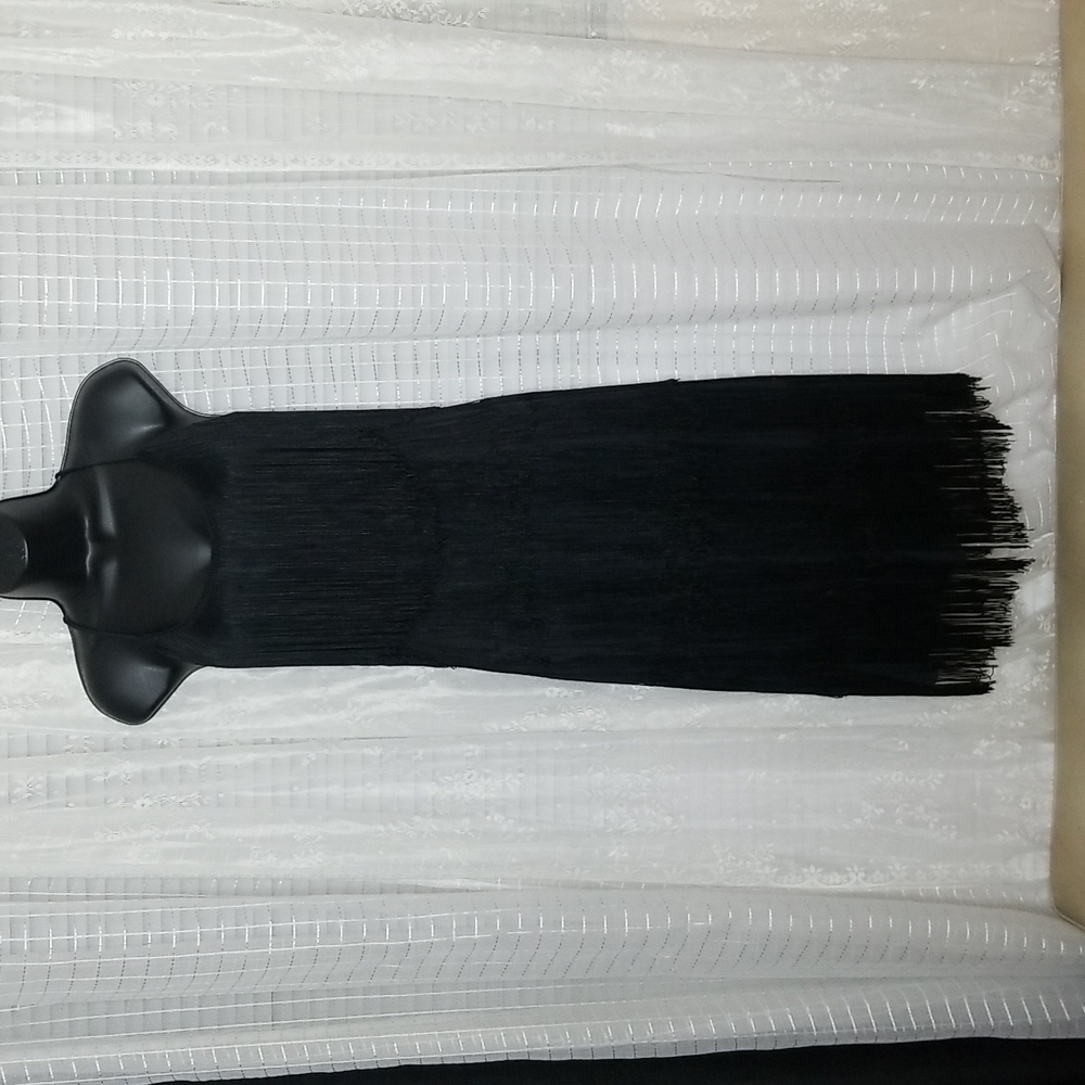 Solid black flapper dress size 7/8